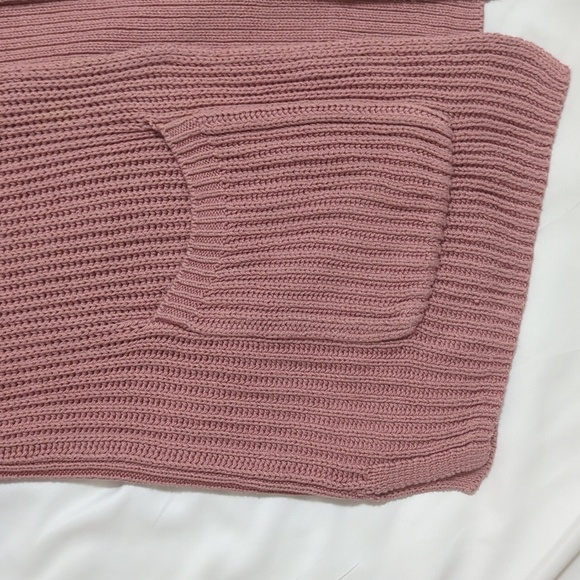 Madewell Nolan Ribbed Pocket Sweater Cardigan, Color Dried Petal Pink Size XXS - Picture 6 of 15